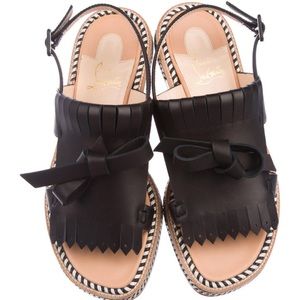 Christian Louboutin black leather sandals